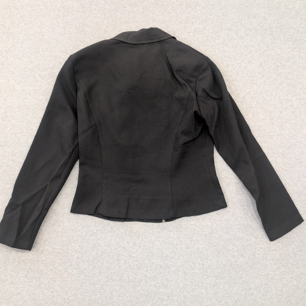 Blondie and Me Black Zipper Front Blazer Jacket Women Size 9 - Picture 4 of 4